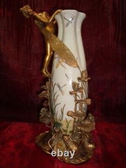 Frog Elf Fairy Figurine Vase Art Deco Style Art Nouveau Porcelain