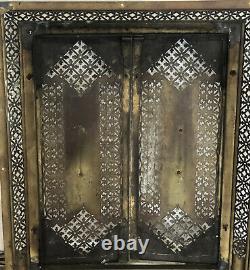 Front Of Chimney Pare Fire Art Deco Laiton / Bronze Open 65x56 Chimera