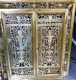 Front Of Fireplace Firewall Art Deco Brass / Openwork Bronze 69x75 / Façade