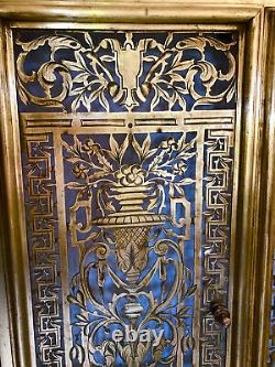 Front Of Fireplace Firewall Art Deco Brass / Openwork Bronze 69x75 / Façade