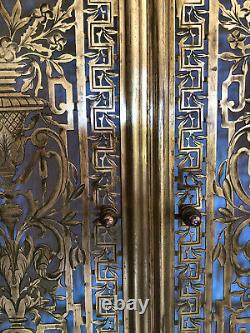 Front Of Fireplace Firewall Art Deco Brass / Openwork Bronze 69x75 / Façade