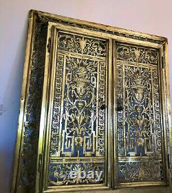 Front Of Fireplace Firewall Art Deco Brass / Openwork Bronze 69x75 / Façade