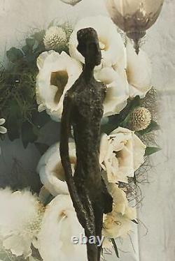 GIA Chiparus Solid Bronze Sculpture. Abstract Art Deco Nouveau Figurine