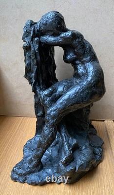 Gaston Broquet (1880-1947) Young Woman circa 1910 bronze Art Deco brown patina