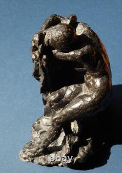 Gaston Broquet (1880-1947) Young Woman circa 1910 bronze Art Deco brown patina