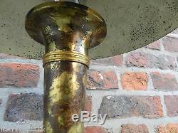 Genet Et Michon, Art Deco Lamp, Bronze, And Brass, Oxidized Decor, 1930