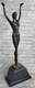 Genuine Art Deco Bronze Woman Dancer Erotic Nude Sculpture Star