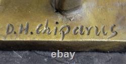 Genuine Art Deco Bronze Woman Dancer Erotic Nude Sculpture Star