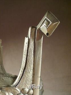 Gilles Art Deco Lamp Foot In Nickel-plated Bronze