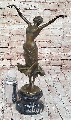 Golden Bronze Art Deco Statue Austrian Dancer Chair 1920 Sculpture Deal