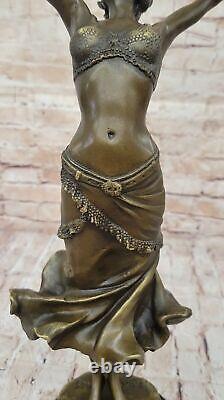 Golden Bronze Art Deco Statue Austrian Dancer Chair 1920 Sculpture Deal