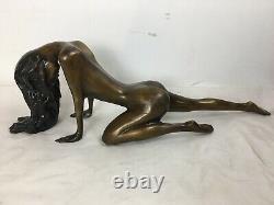 Grand Bronze Women Nue 50 CM Signed Pozzi Art Deco Start 20th