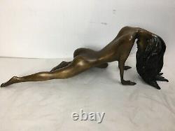 Grand Bronze Women Nue 50 CM Signed Pozzi Art Deco Start 20th