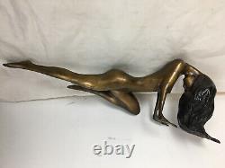 Grand Bronze Women Nue 50 CM Signed Pozzi Art Deco Start 20th