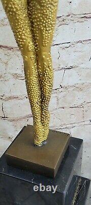 Grand Dimitri Chiparus Dancer Art Deco Bronze Sculpture Marble Figurine Base