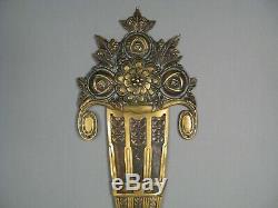 Grand Old Bronze Decorative Art Deco Stylized Flowers 1930