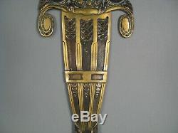 Grand Old Bronze Decorative Art Deco Stylized Flowers 1930