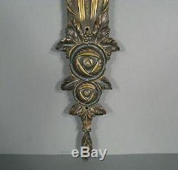 Grand Old Bronze Decorative Art Deco Stylized Flowers 1930