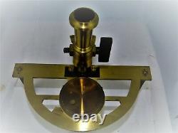 Graphometer With Pins In Steel & Bronze With Compass And Mounting