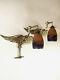 Great Pair Dappliques Art Deco Bronze Birds And Tulips Muller Frères