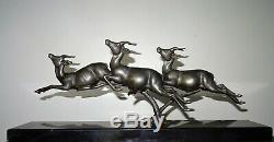 Group Of Antelopes Racing Regulates Large Marble On 1930
