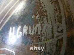 H Grunne Ancienne Rare Grand Vase Ovoide Dinanderie Art Deco Bronze Poisson Design