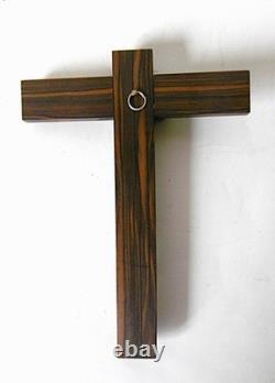 HARTMANN, ART DECO, BRONZE CHRIST GREEN ANTIQUE, MACASSAR CROSS-SIGN, circa 1935