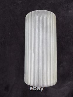 Half-moon shaped wall sconce in glass and bronze metal circa 1930 Art Deco