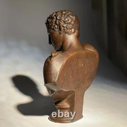 Handcrafted bronze Hermes sculpture, ancient Greek art statue, decor