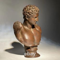 Handcrafted bronze Hermes sculpture, ancient Greek art statue, decor