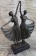Handmade Bronze Sculpture Of Chiparus Twin Dancers Art Deco Statue