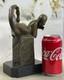 Handmade Erotic Art Deco Nude Mermaid Bronze Sculpture, Lost-wax Cast