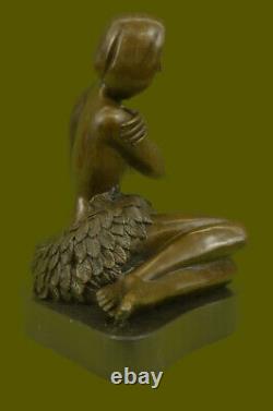 Hawaiian Girl Art Deco New Bronze Sculpture Moreau Figure Decorative Statue