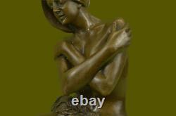 Hawaiian Girl Art Deco New Bronze Sculpture Moreau Figure Decorative Statue