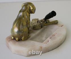 Henri PAYEN (1894-1933) Bronze Sculpture Puppy Pen Holder Art Deco approx. 1920