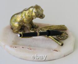 Henri PAYEN (1894-1933) Bronze Sculpture Puppy Pen Holder Art Deco ca 1920