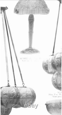 Hettier & Vincent Art Deco Bronze Table Lamp with White Pressed-Glass Bowl by EJG