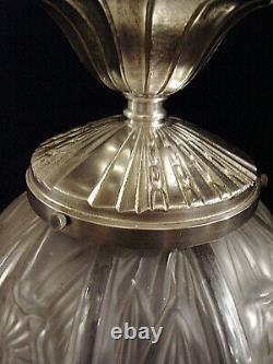 Hettier - Vincent Platfonnier Art Deco Silver Bronze And Pressed Glass Ball