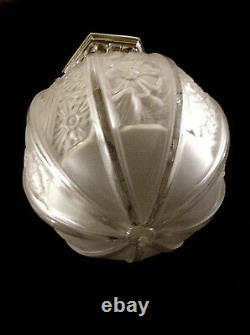 Hettier - Vincent Platfonnier Art Deco Silver Bronze And Pressed Glass Ball