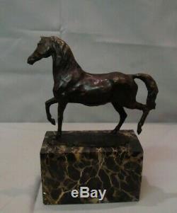 Horse Statue Animal Style Art Deco Art Nouveau Bronze Massive