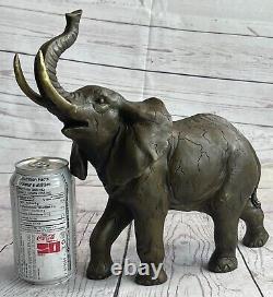 Huge Art Deco Wildlife Elephant By Bugatti Bronze Fonte Statue Sculpture