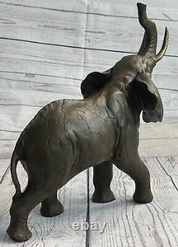 Huge Art Deco Wildlife Elephant By Bugatti Bronze Fonte Statue Sculpture