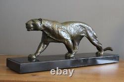 Irenee ROCHARD (after) Walking Panther Bronze Art Deco