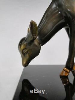 Irenee Rochard (1906-1984) Beautiful Sculpture Fake Art Deco Patina Bronze Statue