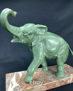 Irenee Rochard (1906-1984) Sculpture Elephanteau Skatee Bronze Art Deco Statue