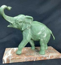 Irenee Rochard (1906-1984) Sculpture Elephanteau Skatee Bronze Art Deco Statue