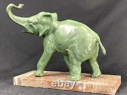 Irenee Rochard (1906-1984) Sculpture Elephanteau Skatee Bronze Art Deco Statue