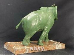 Irenee Rochard (1906-1984) Sculpture Elephanteau Skatee Bronze Art Deco Statue