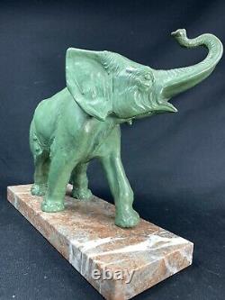 Irenee Rochard (1906-1984) Sculpture Elephanteau Skatee Bronze Art Deco Statue