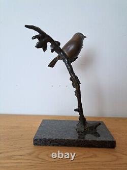 Irénée Rochard, Birds on Its Branch, Bronze, Art Deco, 20th Century